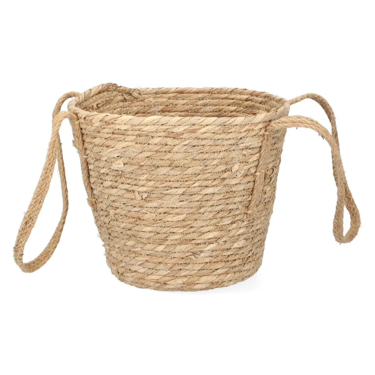HOMLA Kosz Lumbo Z Trawy Morskiej Z Uchwytami 28X25 Cm Naturalny
