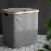 HOMLA Kosz Na Bielizne Nellie Szary 40,5X32X42 Cm Best