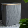 HOMLA Kosz Na Bielizne Nellie Szary 55,5X34,5X60 Cm Outlet