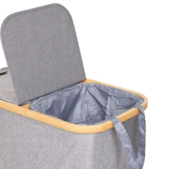 HOMLA Kosz Na Bielizne Nellie Szary 55,5X34,5X60 Cm Outlet