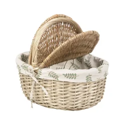 HOMLA Kosz Piknikowy Lorenzo Naturalny W Listki 40X30X18/34 Cm Outlet