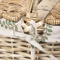 HOMLA Kosz Piknikowy Lorenzo Naturalny W Listki 40X30X18/34 Cm Outlet
