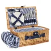 HOMLA Kosz Piknikowy Orlando Dla 4 Osob Z Mata 46X30X20 Cm Naturalny Hot