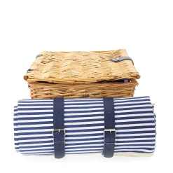 HOMLA Kosz Piknikowy Orlando Dla 4 Osob Z Mata 46X30X20 Cm Naturalny Hot