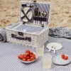 HOMLA Kosz Piknikowy Orlando Dla 4 Osob Z Mata 46X30X20 Cm Bialy Outlet