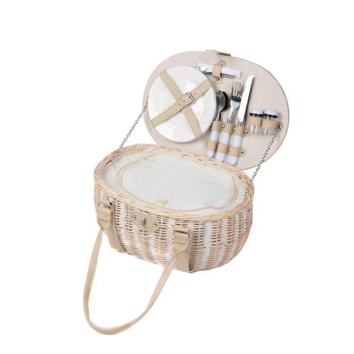 HOMLA Kosz Piknikowy Picnic Owalny Dla 2 Osob 38X26X18 Cm Sale