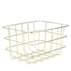 HOMLA Kosz Voss Metalowy 25,5X20,5X15 Cm Zloty New