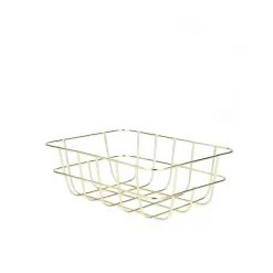 HOMLA Kosz Voss Metalowy 25,5X18,5X9 Cm Zloty Clearance