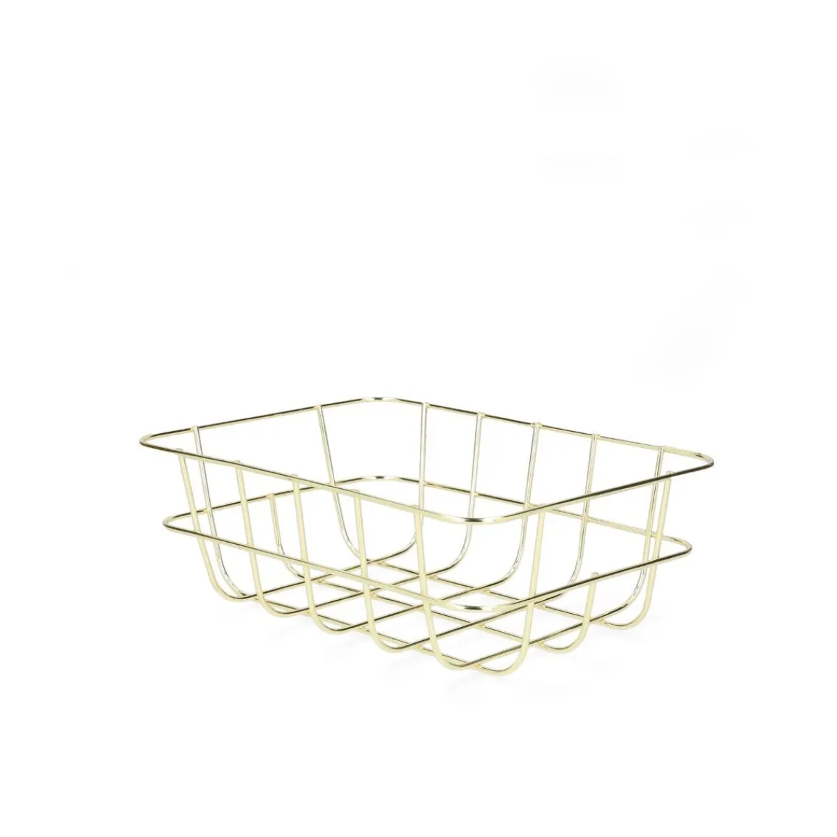 HOMLA Kosz Voss Metalowy 25,5X18,5X9 Cm Zloty Clearance
