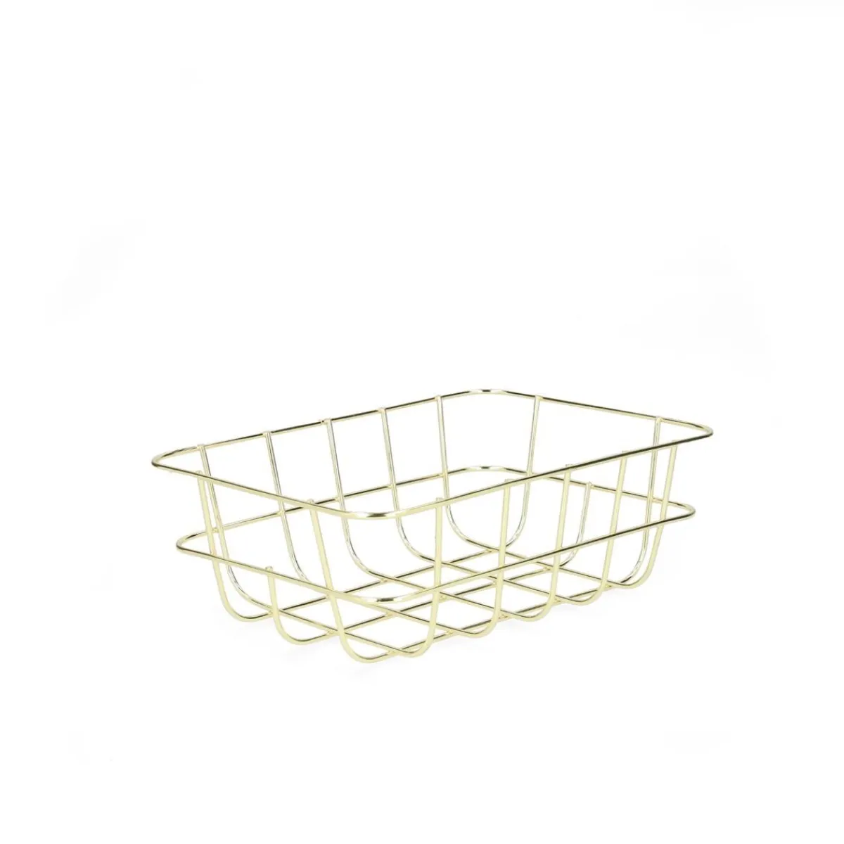HOMLA Kosz Voss Metalowy 25,5X18,5X9 Cm Zloty Clearance