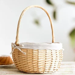 HOMLA Koszyk Carello Wiklinowy Duzy 30X40 Cm Naturalny Online