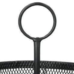 HOMLA Koszyk Gridio Dwupietrowy Okragly 31X26 Cm Czarny