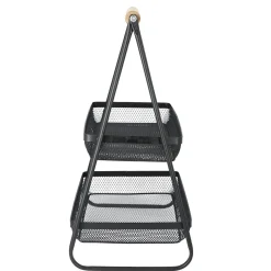 HOMLA Koszyk Gridio Dwupietrowy Prostokatny 51X38X25 Cm Czarny Hot