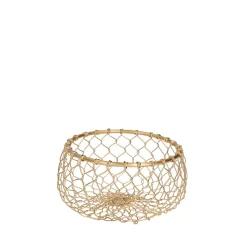 HOMLA Koszyk Rissa Okragly S 18X9 Cm Zloty Discount