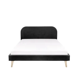 HOMLA Łóżko Venlo Czarne 140X200 Cm Czarny Discount