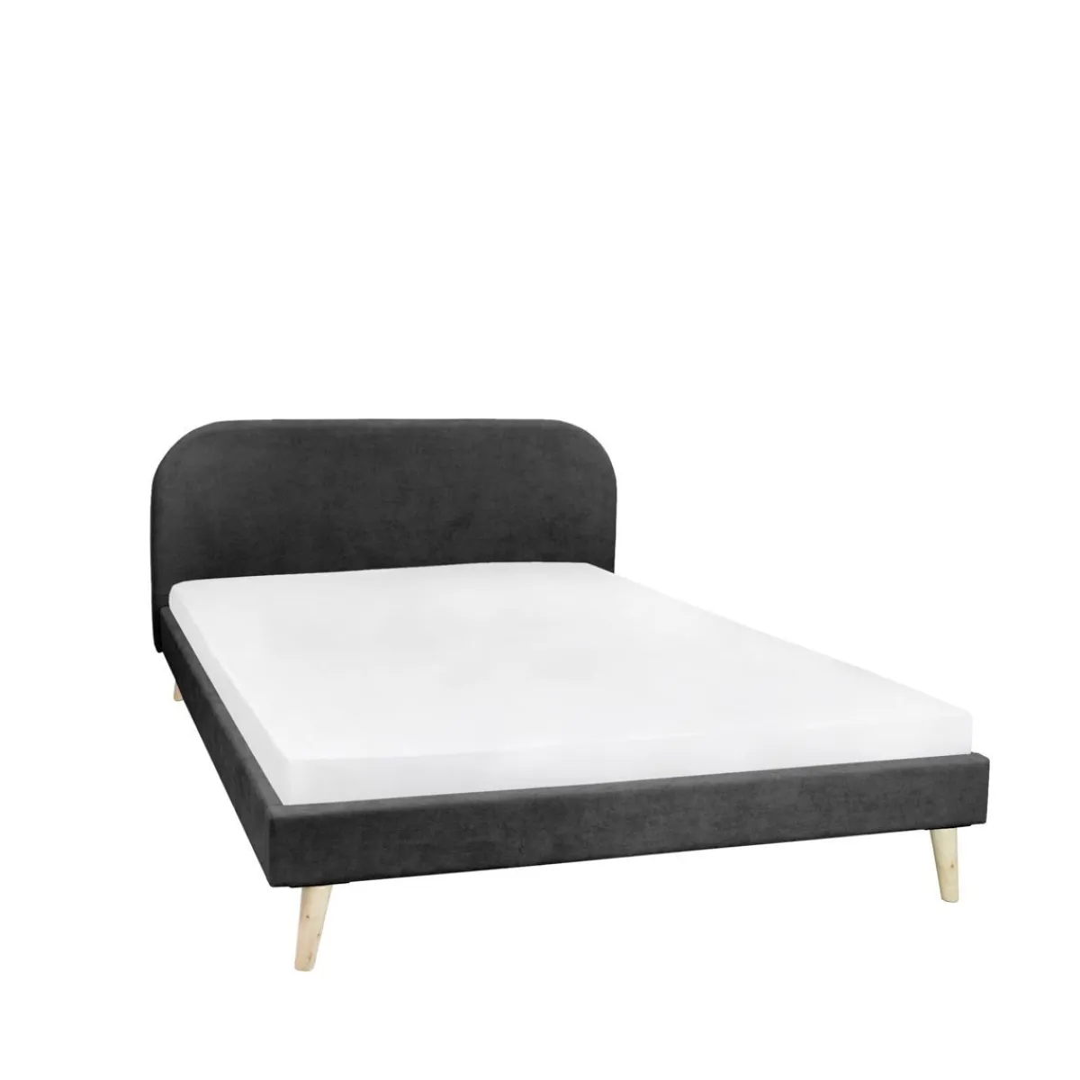 HOMLA Łóżko Venlo Czarne 140X200 Cm Czarny Discount