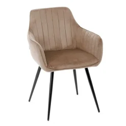 HOMLA Krzeslo Andre Welurowe Brazowe 56X61X86 Cm Brazowy Hot