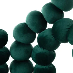 HOMLA Krzeslo Bubble Beam Welurowe Zielone Z Czarnymi Nogami 56,5X52X87 Cm