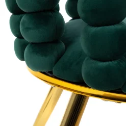 HOMLA Krzeslo Bubble Beam Welurowe Zielone 56,5X52X87 Cm Discount