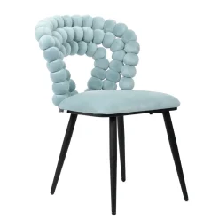 HOMLA Krzeslo Bubble Verse Welurowe Turkusowe 48X65X81 Cm New
