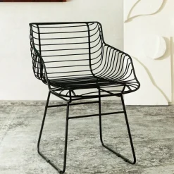 HOMLA Krzeslo Celeste Metalowe 53 X 56 X 80 Cm Czarny Online