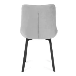 HOMLA Krzeslo Colin Welurowe Szare 53X61X88 Cm Szary Discount