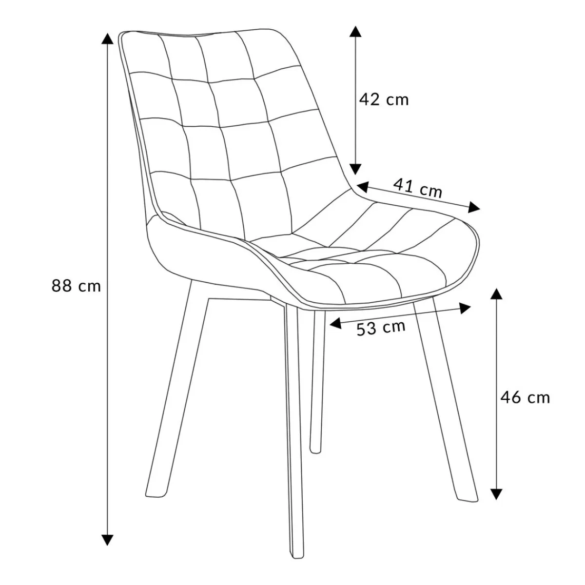 HOMLA Krzeslo Colin Welurowe Zielone 53X61X88 Cm Zielony Outlet