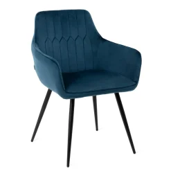 HOMLA Krzeslo Etienne Welurowe Granatowe 56X61X86 Cm Granatowy Sale