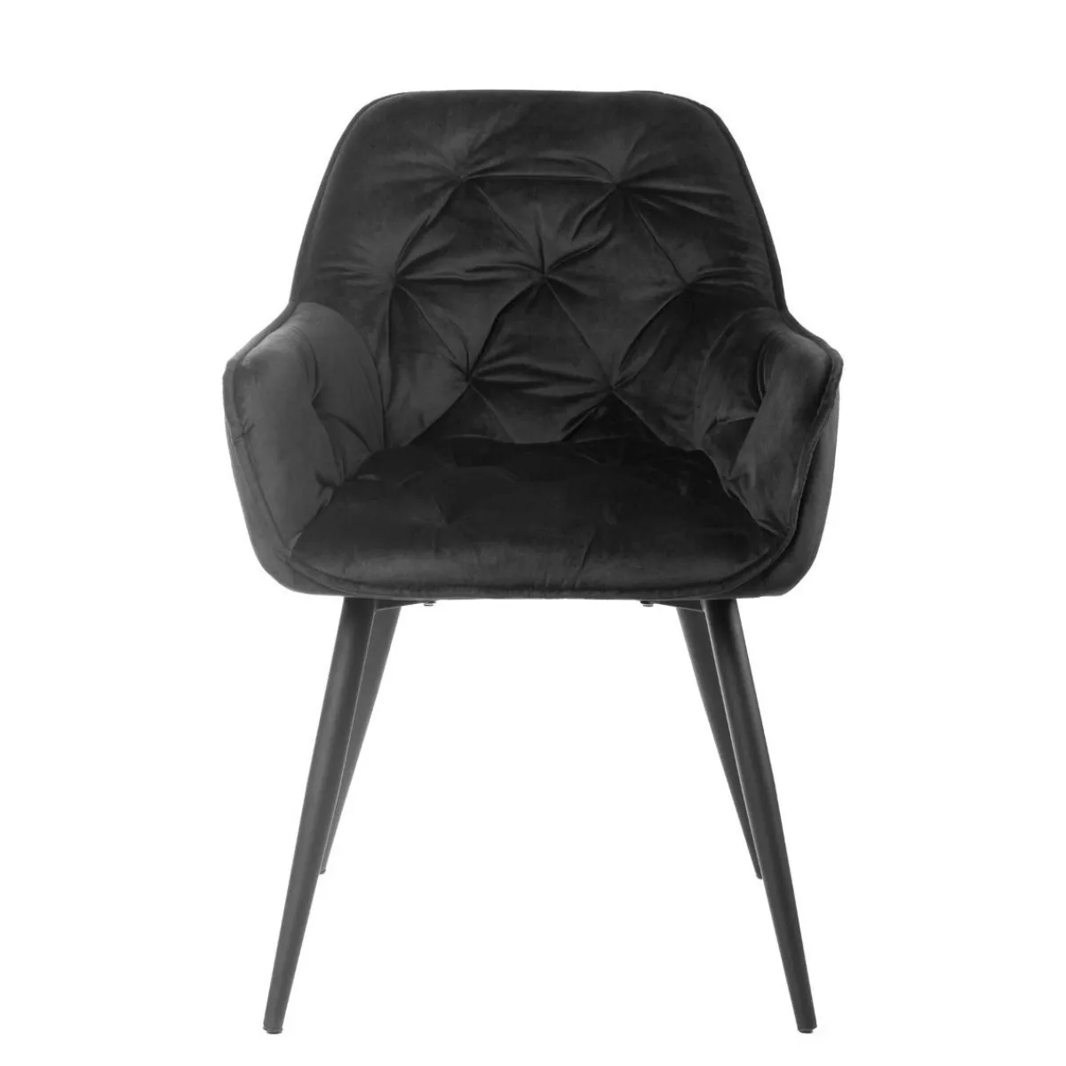 HOMLA Krzeslo Flossi Welurowe Czarne 57X63X84 Cm Czarny New