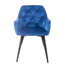 HOMLA Krzeslo Flossi Welurowe Granatowe 57X63X84 Cm Granatowy Hot