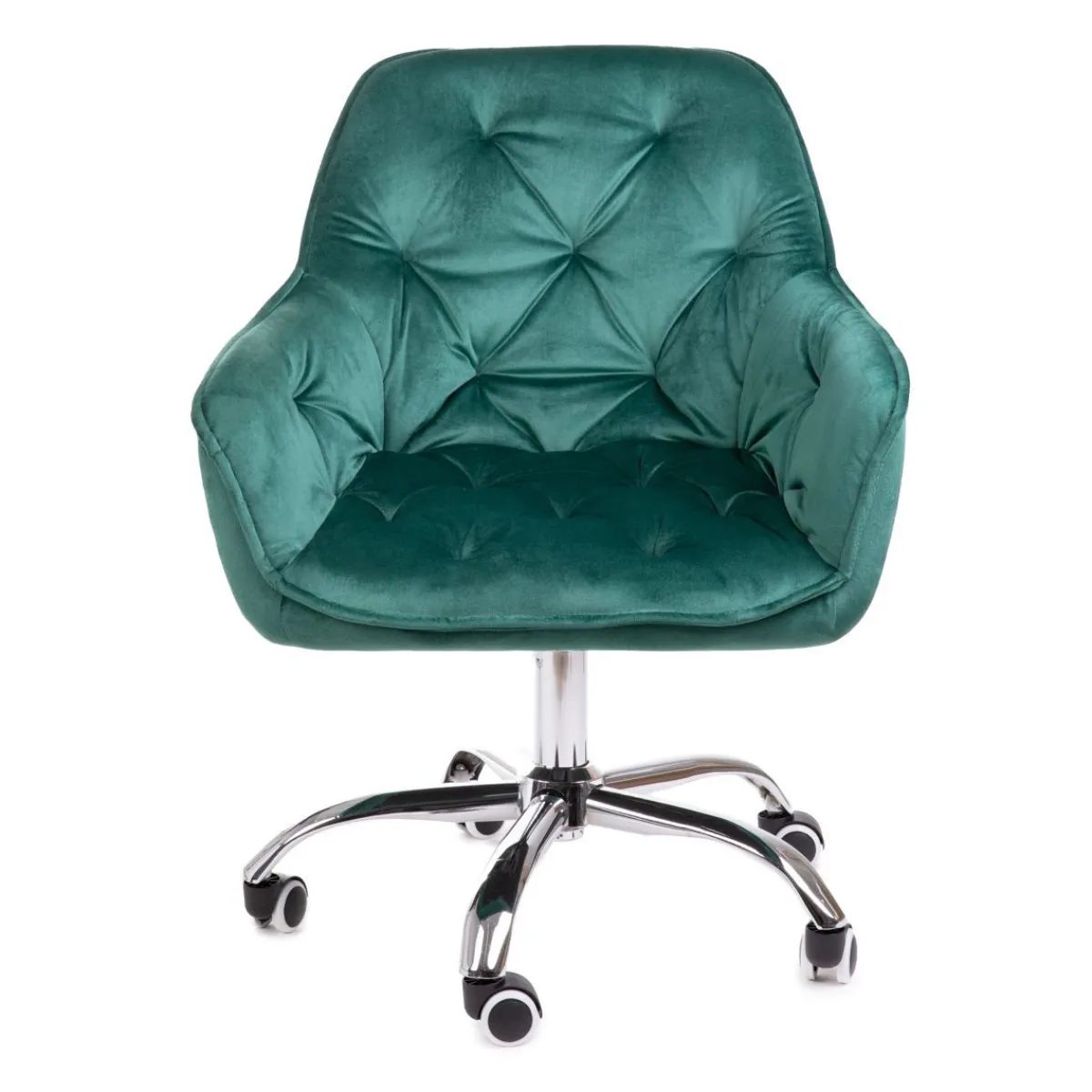 HOMLA Krzeslo Flossi Welurowe Obrotowe Zielone 57X65X90 Cm Zielony
