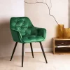 HOMLA Krzeslo Flossi Welurowe Zielone 57X63X84 Cm Zielony Hot