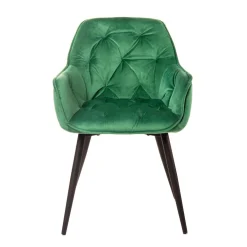 HOMLA Krzeslo Flossi Welurowe Zielone 57X63X84 Cm Zielony Hot