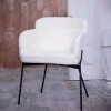 HOMLA Krzeslo Fluffy Ecru W Tkaninie Teddy 57X60X78 Cm Hot