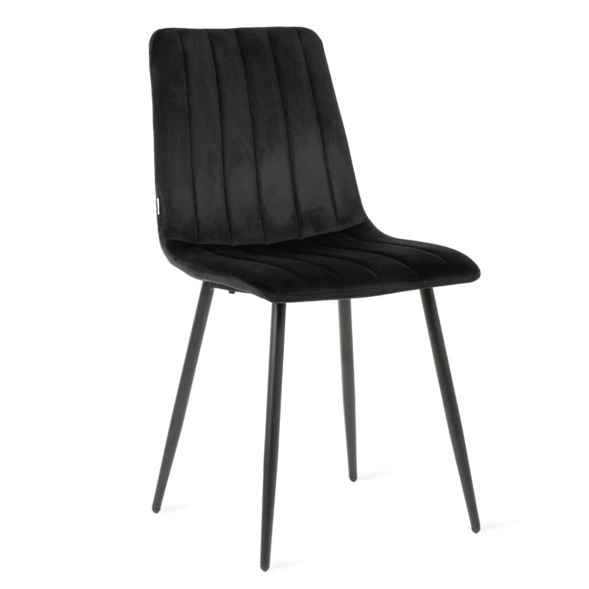 HOMLA Krzeslo Golick Welurowe Czarne 44X57X88 Cm Czarny