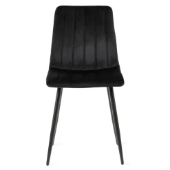 HOMLA Krzeslo Golick Welurowe Czarne 44X57X88 Cm Czarny
