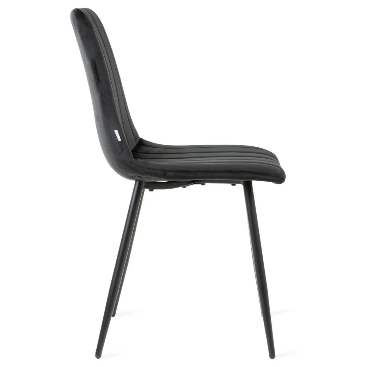 HOMLA Krzeslo Golick Welurowe Czarne 44X57X88 Cm Czarny
