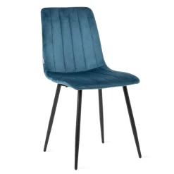 HOMLA Krzeslo Golick Welurowe Granatowe 44X57X88 Cm Granatowy Outlet