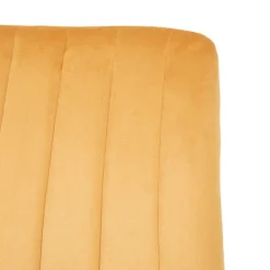 HOMLA Krzeslo Golick Welurowe Musztardowe 44X57X88 Cm Musztardowy