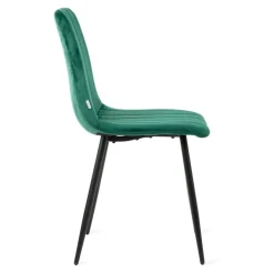 HOMLA Krzeslo Golick Welurowe Zielone 44X57X88 Cm Zielony Best