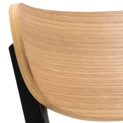 HOMLA Krzeslo Haveri! Drewniane Czarne-Naturalne 55X45X79,5 Cm Naturalny