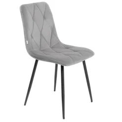 HOMLA Krzeslo Hillevi W Tkaninie Szare 44X57X88 Cm Szary Outlet