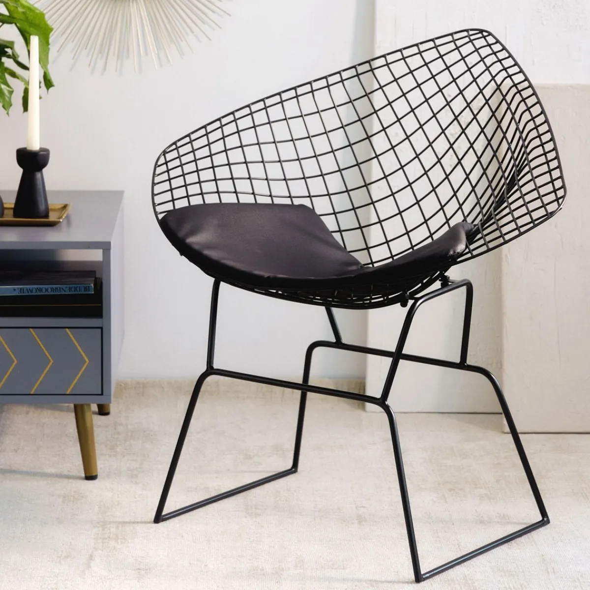 HOMLA Krzeslo Industrial Metalowy 83X64X82 Cm Czarny Clearance