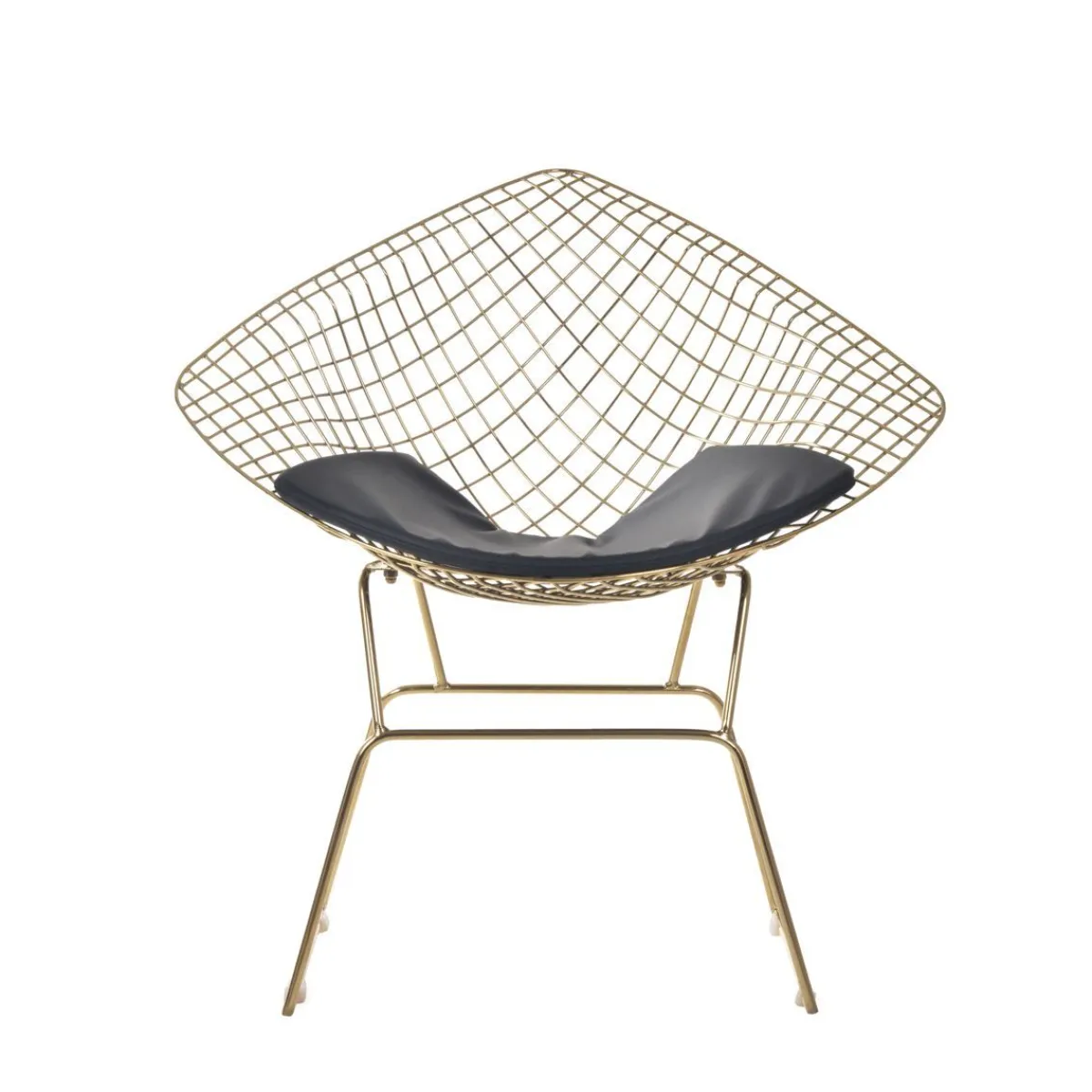 HOMLA Krzeslo Industrial Metalowy 83X64X82 Cm Zloty