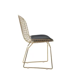 HOMLA Krzeslo Industrial Metalowy 58X54X80 Cm Zloty Outlet