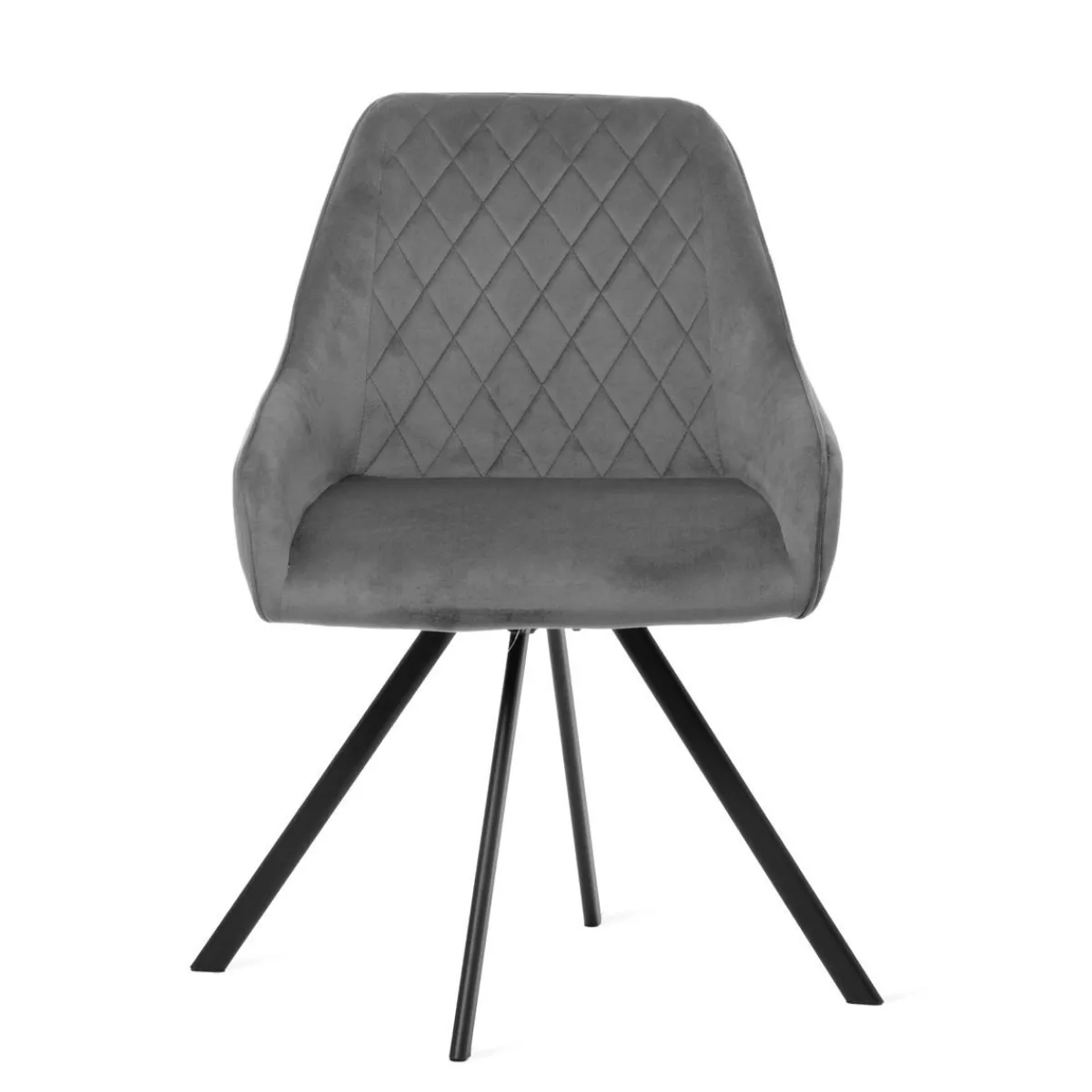 HOMLA Krzeslo Laurent Obrotowe Biale 54X55X85 Cm, Sh: 50Cm Szary