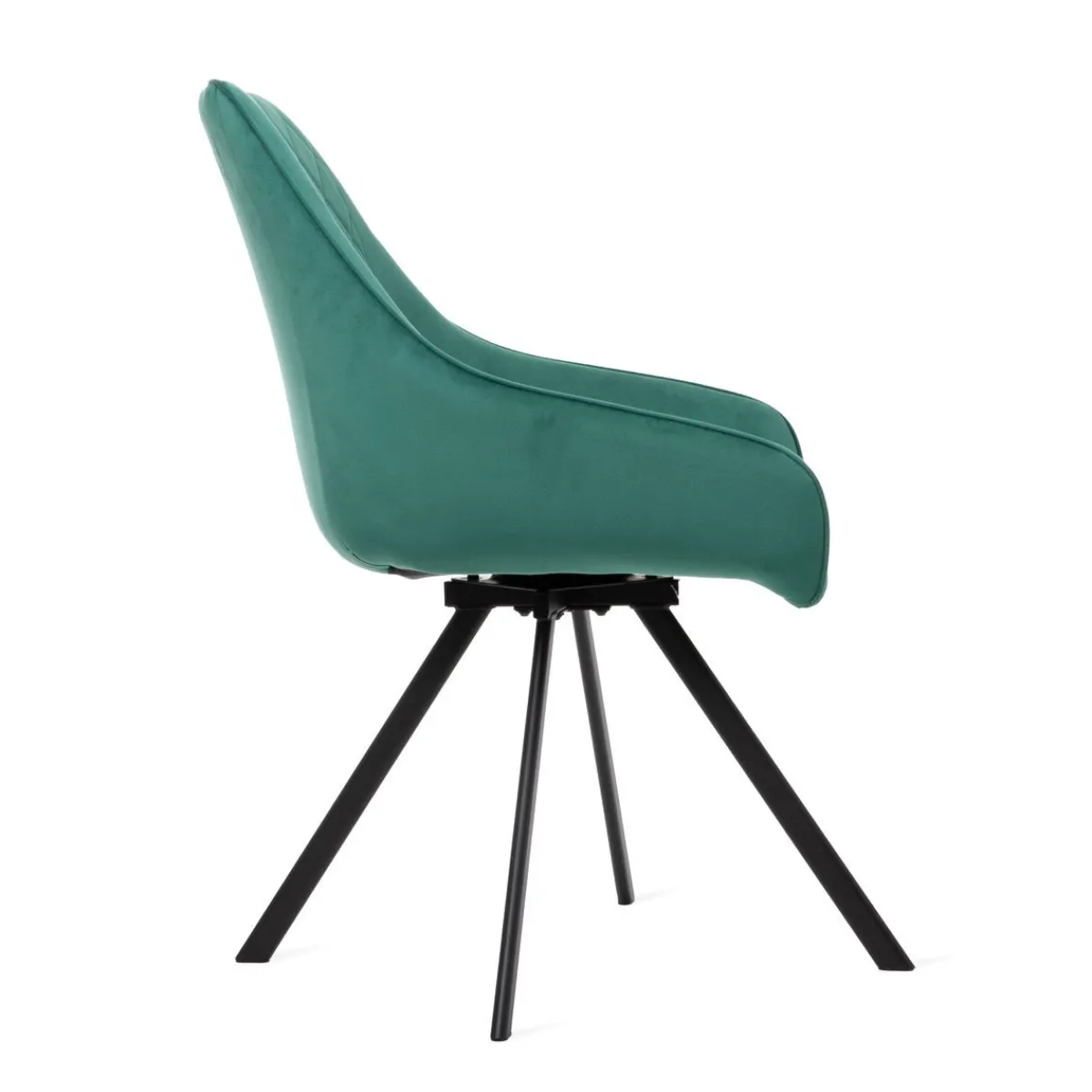 HOMLA Krzeslo Laurent Obrotowe Czarne 54X55X85 Cm, Sh: 50Cm Zielony Outlet
