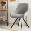 HOMLA Krzeslo Laurent Obrotowe Welurowe Bezowe 54X55X85 Cm, Sh: 50Cm Szary Outlet