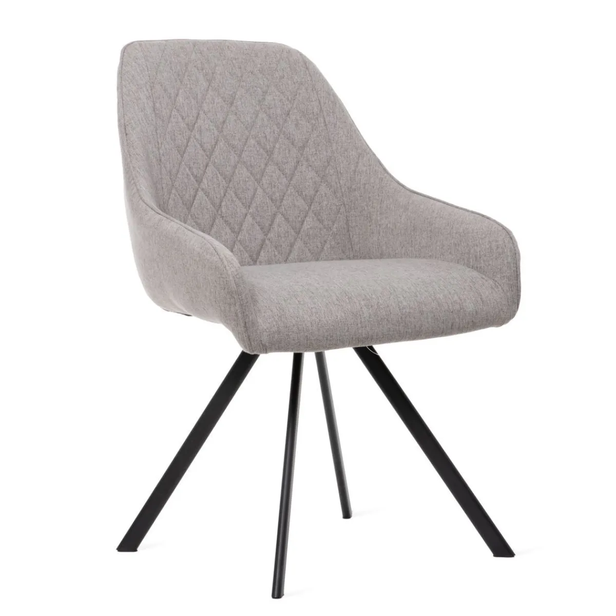 HOMLA Krzeslo Laurent Obrotowe Welurowe Bezowe 54X55X85 Cm, Sh: 50Cm Szary Outlet