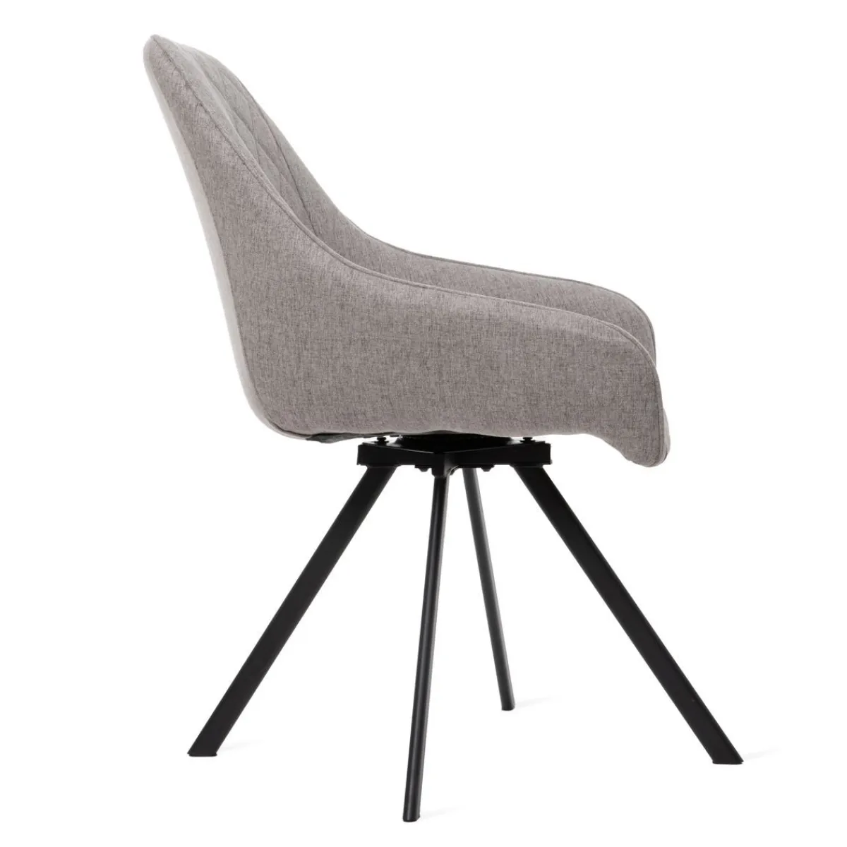 HOMLA Krzeslo Laurent Obrotowe Welurowe Bezowe 54X55X85 Cm, Sh: 50Cm Szary Outlet